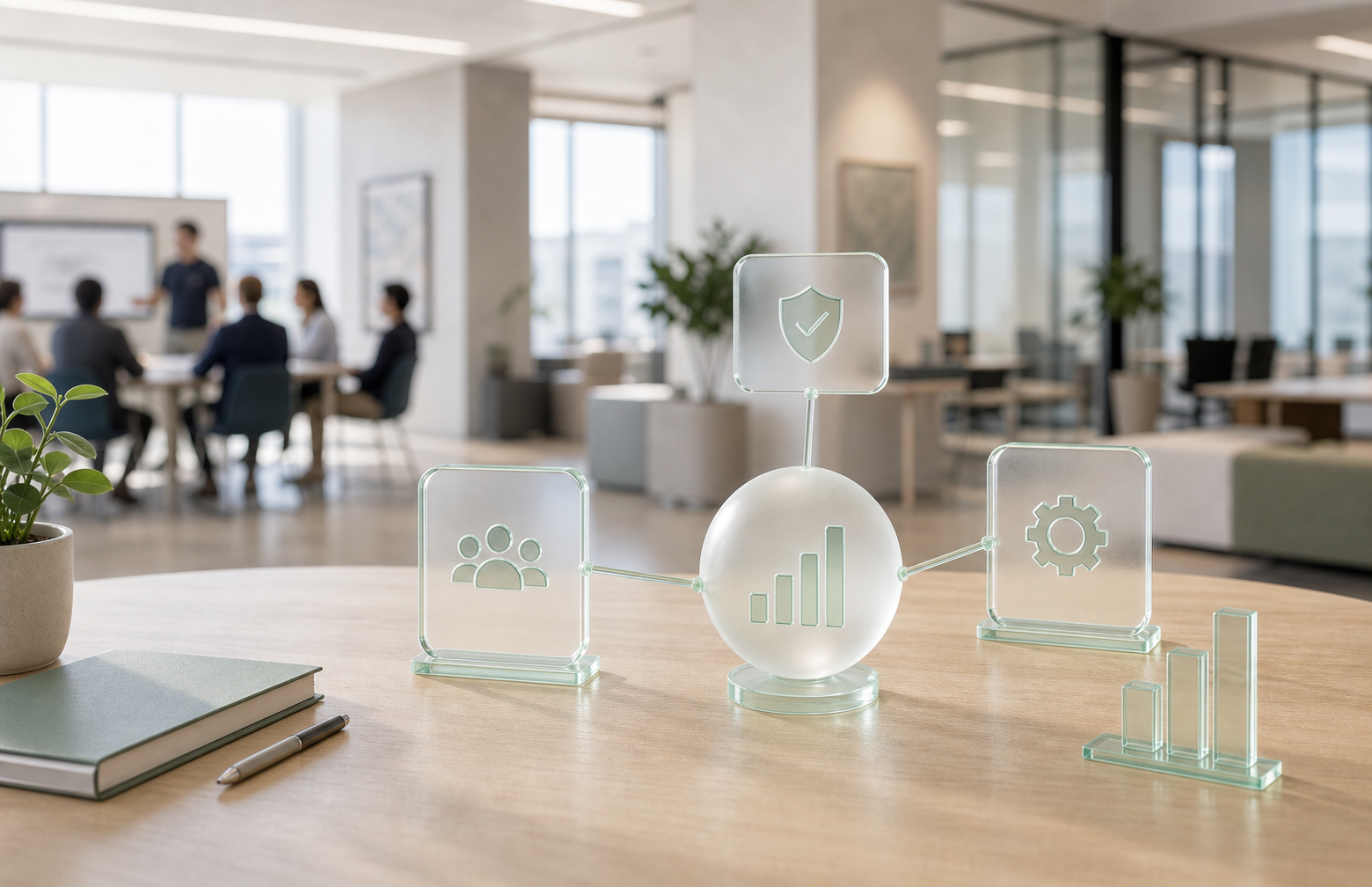 Technology learning scene with product enablement and connected teams